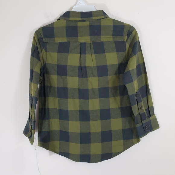 Boy's Cat & Jack Plaid Button Up Shirt - Picture 5 of 6